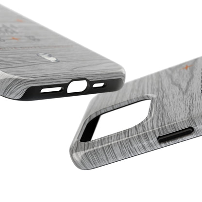Coffee Time Tough Phone Case — Rustic Woodgrain Coffee Cup Design