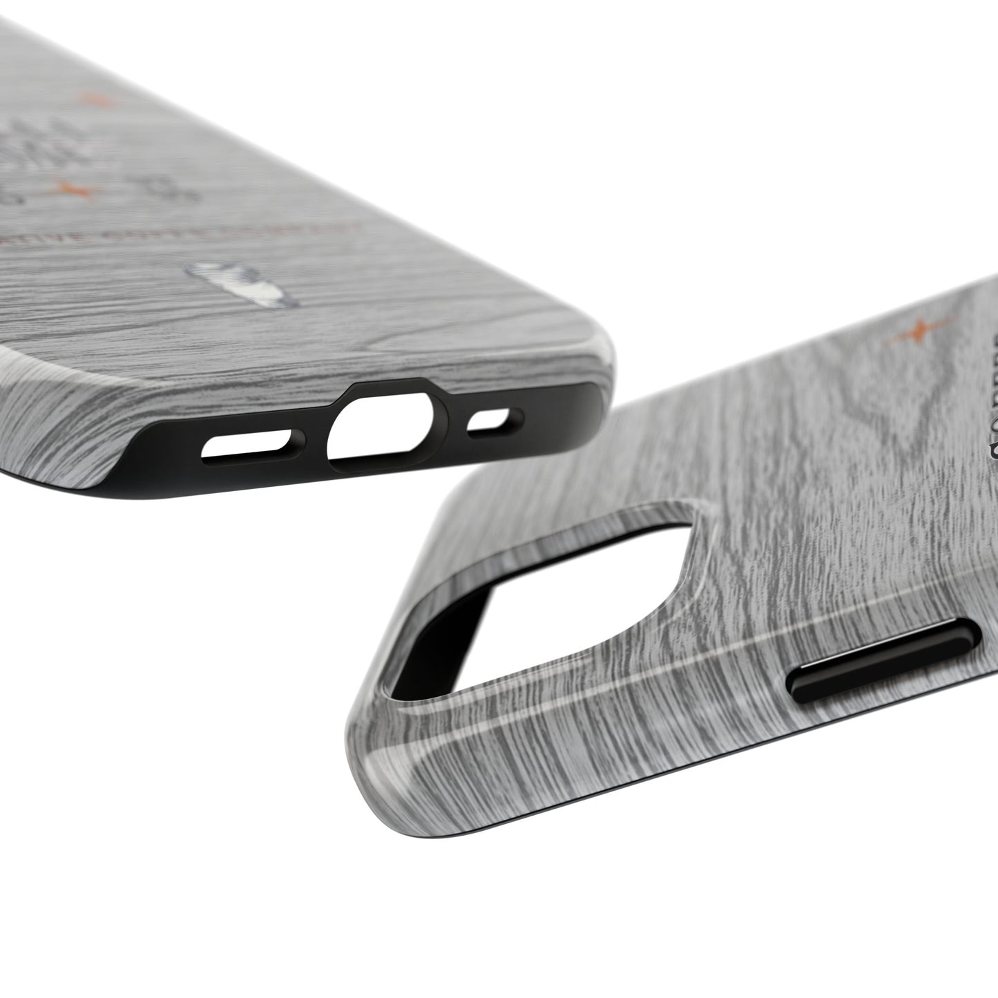 Coffee Time Tough Phone Case — Rustic Woodgrain Coffee Cup Design