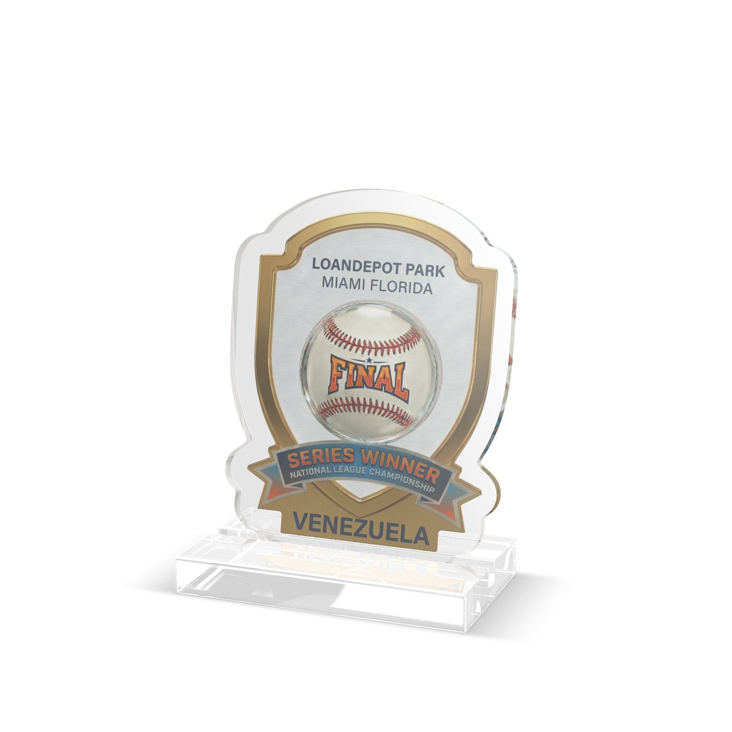 Figura Acrílica Personalizada | Soporte Decorativo de Escritorio | Regalo para Fanáticos del Béisbol | Acrylic Standee Premium