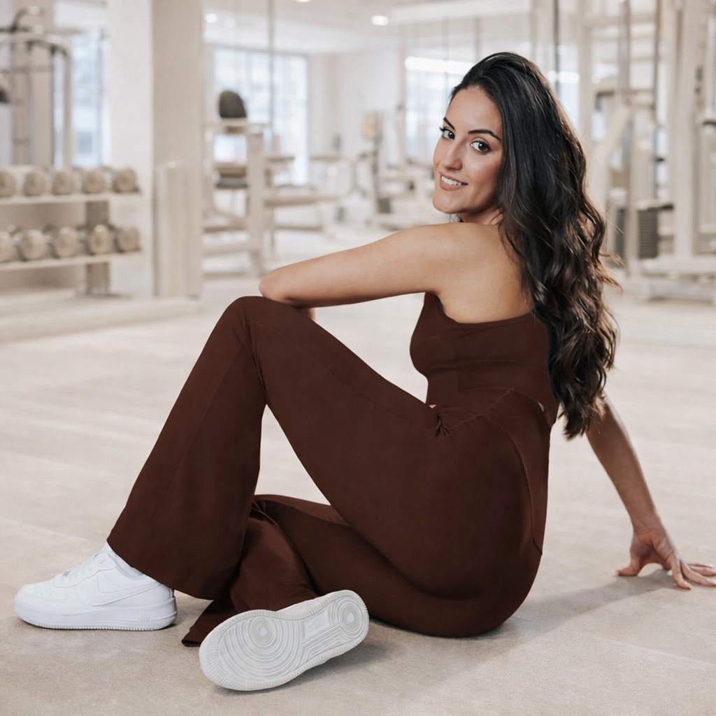 Leggings Bota Ancha Mujer – Flare Premium, Cintura Alta Push Up, Control de Abdomen, Tela Suave y Elástica, Diseño Crossover para Gym, Yoga y Uso Diario