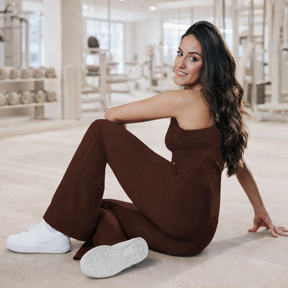 Leggings Bota Ancha Mujer – Flare Premium, Cintura Alta Push Up, Control de Abdomen, Tela Suave y Elástica, Diseño Crossover para Gym, Yoga y Uso Diario