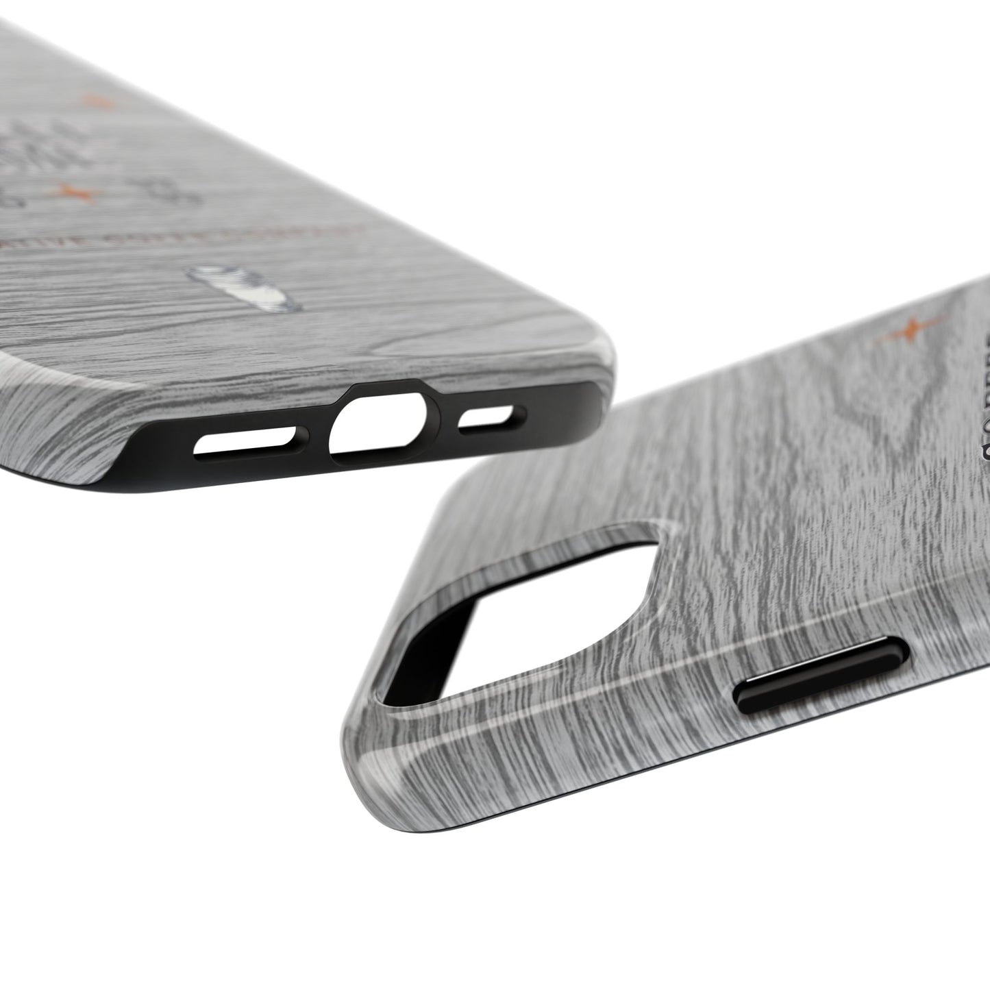 Coffee Time Tough Phone Case — Rustic Woodgrain Coffee Cup Design