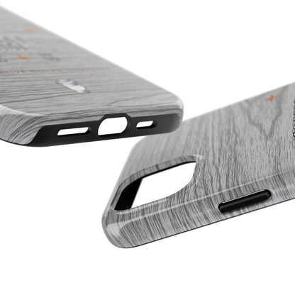 Coffee Time Tough Phone Case — Rustic Woodgrain Coffee Cup Design
