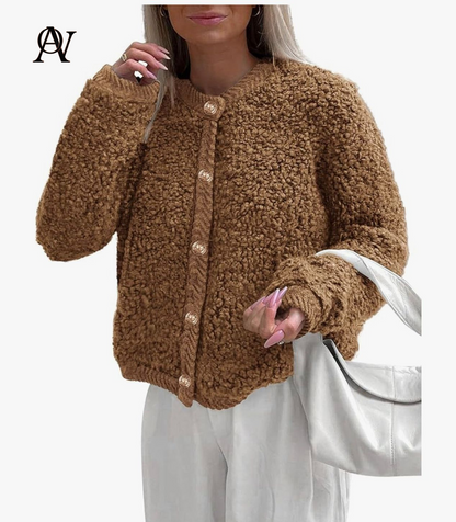 Chaqueta Teddy Elegance para Mujer – Suavidad, Estilo y Calidez en un Diseño Chic